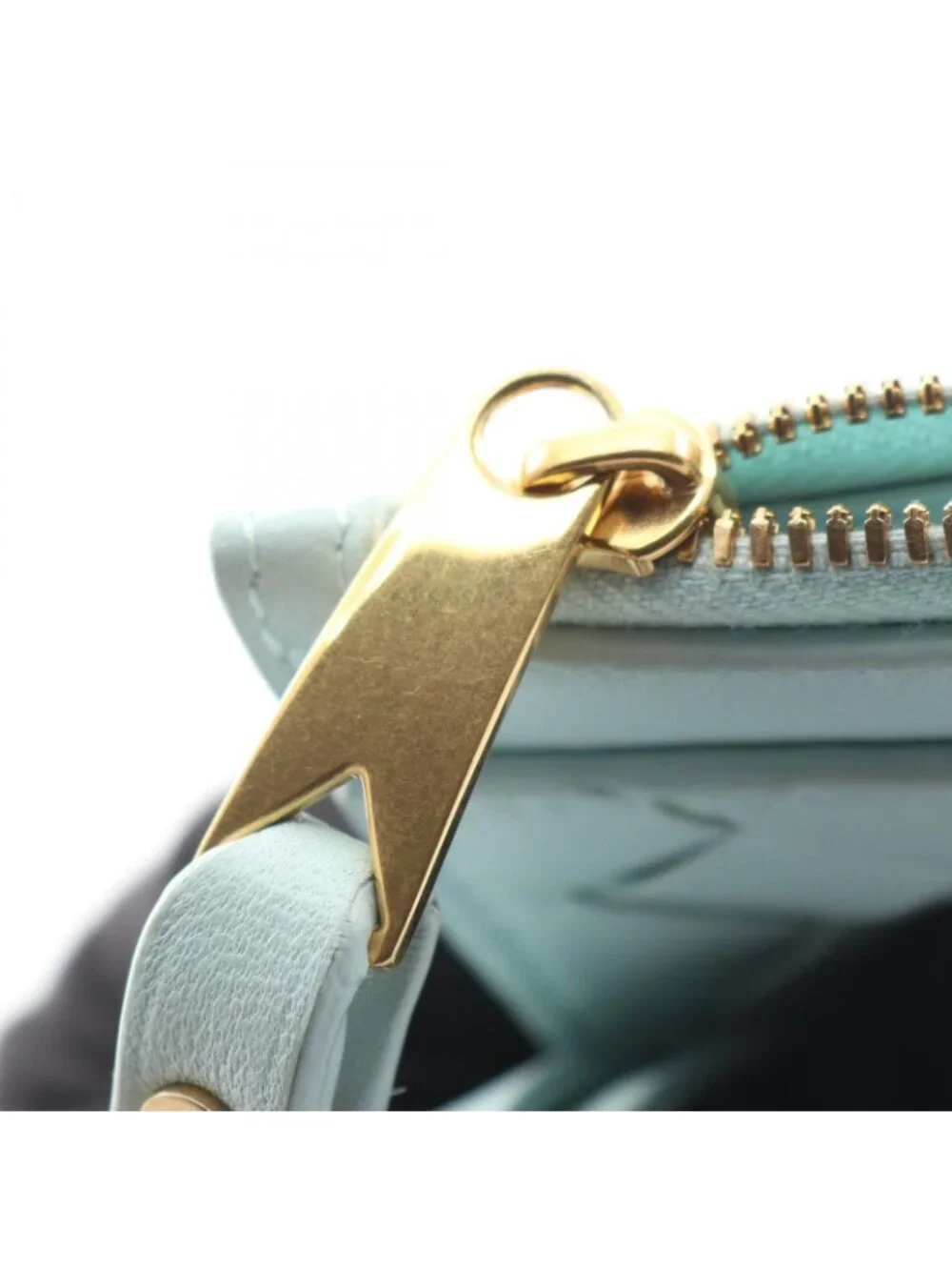 Bottega Veneta Pouch Intrecciato with Hand Strap Light Blue Leather